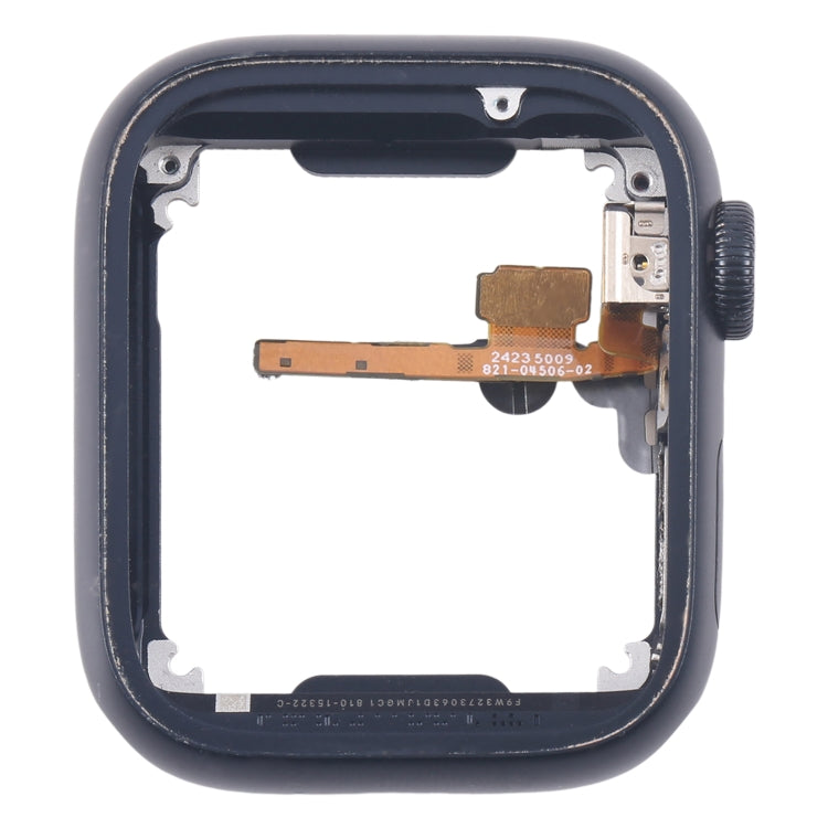 For Apple Watch Series 7 / 8 / 9 41MM LTE Aluminium Alloy Middle Frame Bezel Plate with Crown Spin Axis Flex Cable(Midnight) - Middle Frame by buy2fix | Online Shopping UK | buy2fix