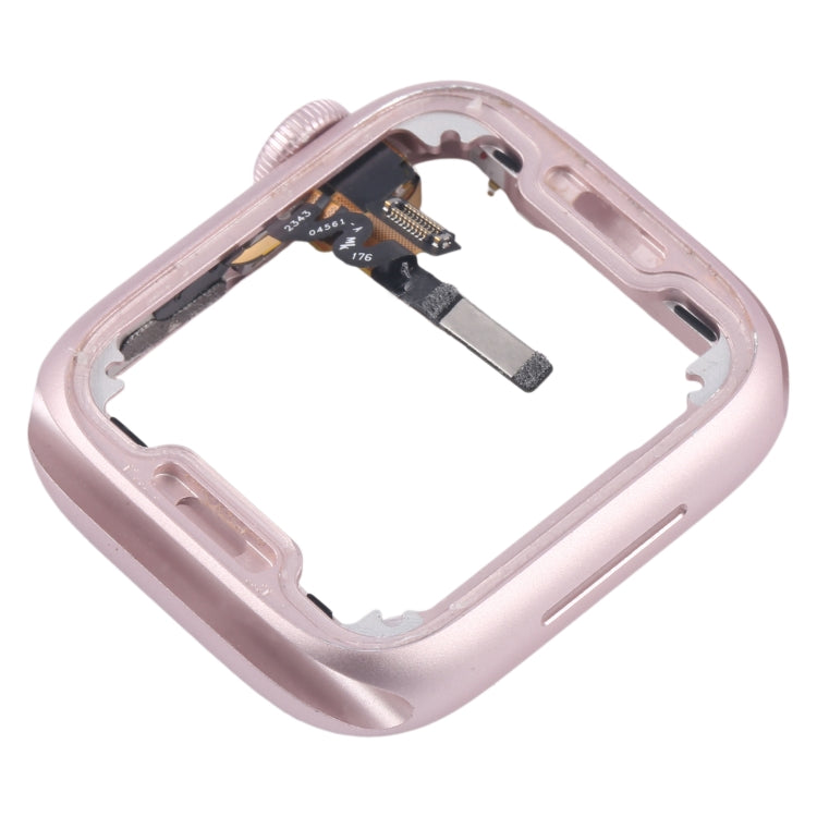 For Apple Watch Series 9 45MM LTE Aluminium Alloy Middle Frame Bezel Plate with Crown Spin Axis Flex Cable(Pink) - Middle Frame by buy2fix | Online Shopping UK | buy2fix