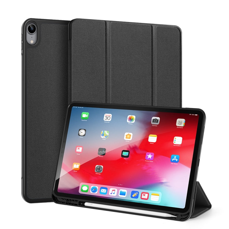 For iPad Air 11 2024 / 2022 / 2020 10.9 DUX DUCIS Domo Series Horizontal Flip Magnetic TPU + PU Leather Case with Three-folding Holder & Pen Slot(Black) - iPad Air (2022) / (2020) 10.9 Cases by DUX DUCIS | Online Shopping UK | buy2fix