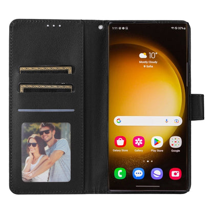 For Samsung Galaxy S25 Ultra 5G 3-Card Slots Multifunctional Leather Phone Case(Black) - Galaxy S25 Ultra 5G Cases by buy2fix | Online Shopping UK | buy2fix