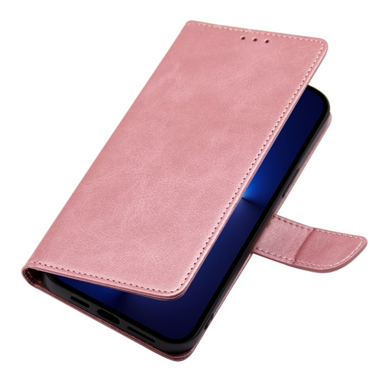 For Samsung Galaxy S25+ 5G Calf Texture Buckle Flip Leather Phone Case(Rose Gold) - Galaxy S25+ 5G Cases by buy2fix | Online Shopping UK | buy2fix