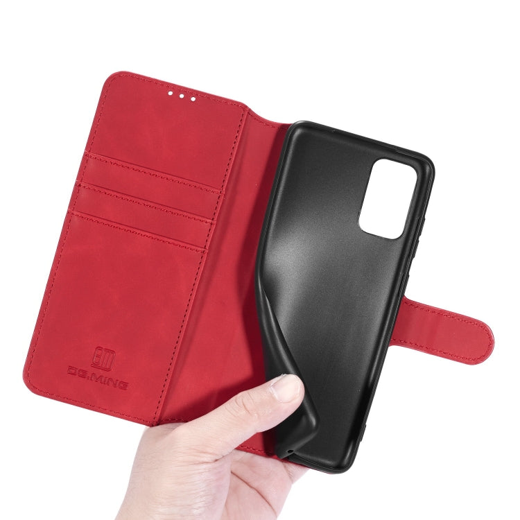 For Samsung Galaxy S20 FE DG.MING Retro Oil Side Horizontal Flip Case with Holder & Card Slots & Wallet(Red) - Galaxy S20 FE Cases by DG.MING | Online Shopping UK | buy2fix