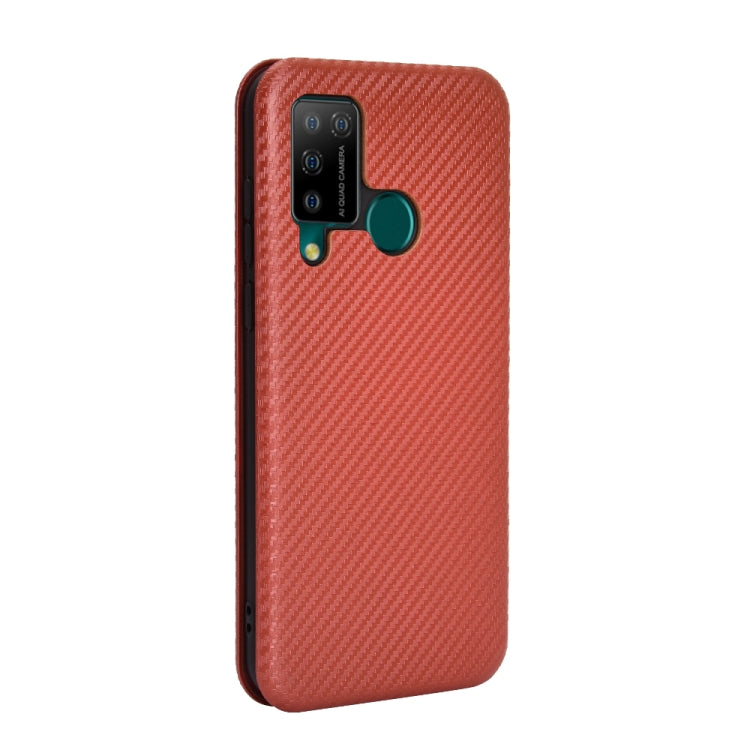 For DOOGEE N20 Pro Carbon Fiber Texture Horizontal Flip TPU + PC + PU Leather Case with Card Slot(Brown) - More Brand by buy2fix | Online Shopping UK | buy2fix