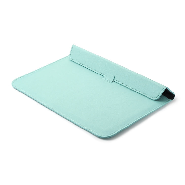 PU Leather Ultra-thin Envelope Bag Laptop Bag for MacBook Air / Pro 15 inch, with Stand Function(Mint Green) - Protective Bags by buy2fix | Online Shopping UK | buy2fix