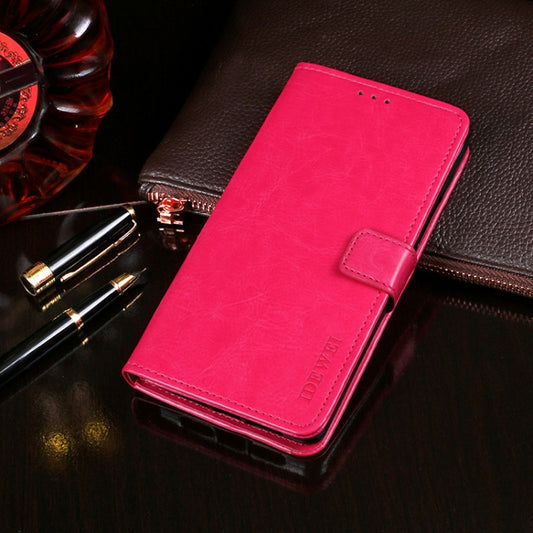 For Blackview BV9900 Pro idewei Crazy Horse Texture Horizontal Flip Leather Case with Holder & Card Slots & Wallet(Rose Red) - More Brand by idewei | Online Shopping UK | buy2fix