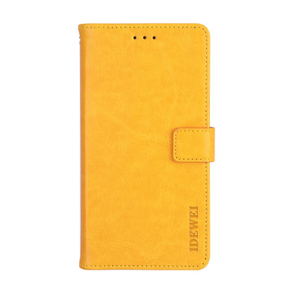 For Blackview BV9900 Pro idewei Crazy Horse Texture Horizontal Flip Leather Case with Holder & Card Slots & Wallet(Yellow) - More Brand by idewei | Online Shopping UK | buy2fix