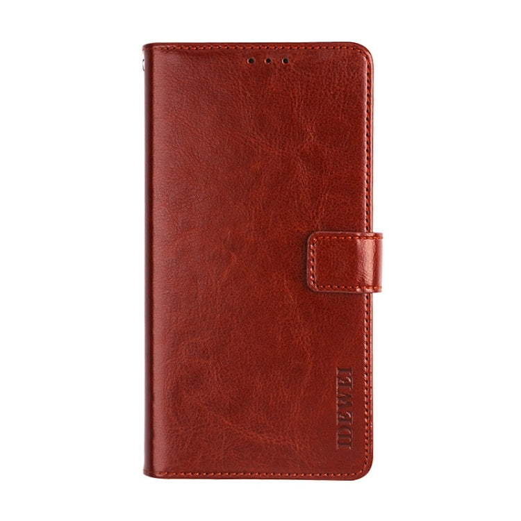 For DOOGEE N20 Pro idewei Crazy Horse Texture Horizontal Flip Leather Case with Holder & Card Slots & Wallet(Brown) - More Brand by idewei | Online Shopping UK | buy2fix