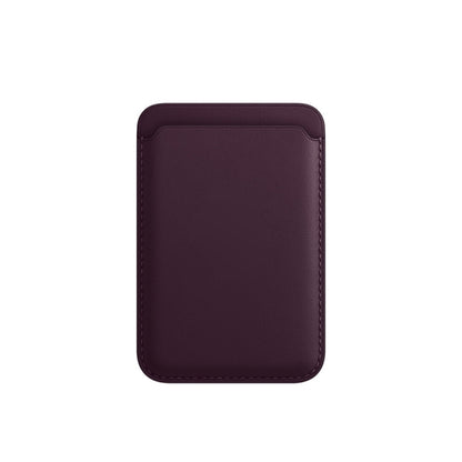 Leather Wallet Pouch Card Holder Magsafing Case for iPhone 13 Series / 12 Series (Dark Purple) - iPhone 12 Pro Max Cases by buy2fix | Online Shopping UK | buy2fix