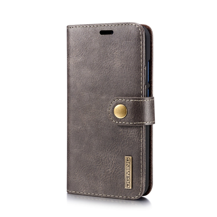 Crazy Horse Texture Flip Detachable Magnetic Leather Case for Huawei P20 Pro, with Holder & Card Slots & Wallet(Grey) - Huawei Cases by DG.MING | Online Shopping UK | buy2fix