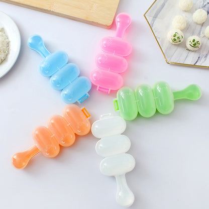 Cute Style Food-grade Sushi Rice Ball Shaker Mold with Spoon for Kids, Random Color Delivery - Food Molds by buy2fix | Online Shopping UK | buy2fix