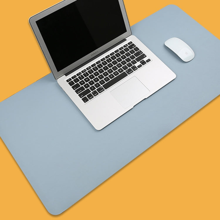 Multifunction Business PU Leather Mouse Pad Keyboard Pad Table Mat Computer Desk Mat, Size: 80 x 40cm(Baby Blue) - Desk Pads by buy2fix | Online Shopping UK | buy2fix