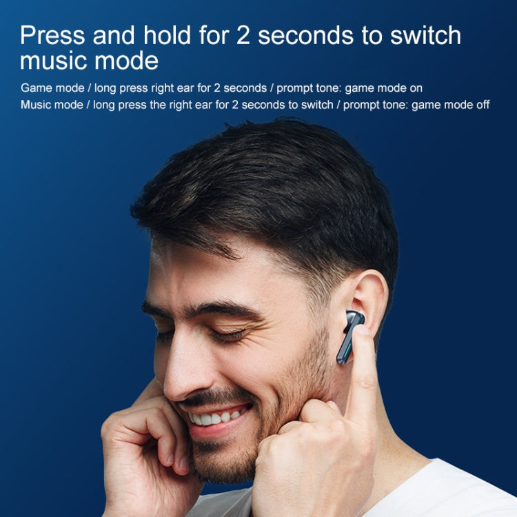 Original Lenovo XG01 IPX5 Waterproof Dual Microphone Noise Reduction Bluetooth Gaming Earphone with Charging Box & LED Breathing Light, Support Touch & Game / Music Mode (Tarnish) - Bluetooth Earphone by Lenovo | Online Shopping UK | buy2fix