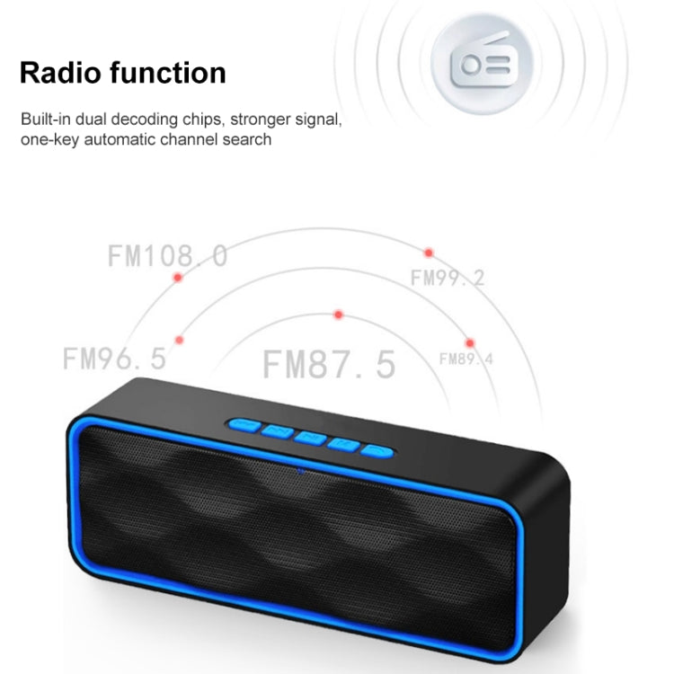 SC211 Pro Outdoor Multi-function Card Wireless Bluetooth Speaker Standard Edition (Blue) - Desktop Speaker by buy2fix | Online Shopping UK | buy2fix