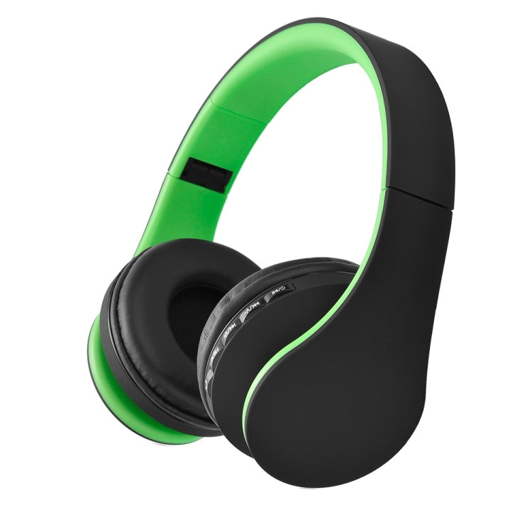 BTH-811 Folding Stereo Wireless  Bluetooth Headphone Headset with MP3 Player FM Radio, for Xiaomi, iPhone, iPad, iPod, Samsung, HTC, Sony, Huawei and Other Audio Devices(Green) - Headset & Headphone by buy2fix | Online Shopping UK | buy2fix