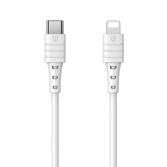 REMAX RC-068i PD 20W Type-C / USB-C to 8 Pin High Elastic TPE Fast Charging Data Cable, Length: 1m(White) - Normal Style Cable by REMAX | Online Shopping UK | buy2fix