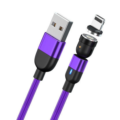 1m 3A Output USB to 8 Pin 540 Degree Rotating Magnetic Data Sync Charging Cable(Purple) - Charging Cable & Head by buy2fix | Online Shopping UK | buy2fix