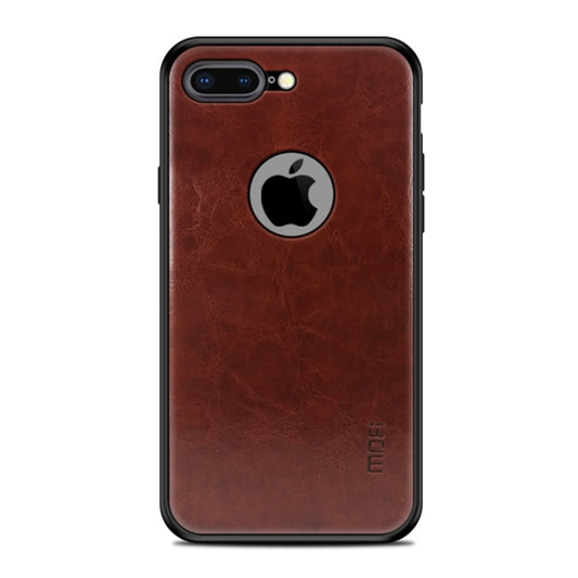 MOFI Shockproof PC+TPU+PU Leather Protective Back Case for iPhone 7 Plus(Dark Brown) - More iPhone Cases by MOFI | Online Shopping UK | buy2fix