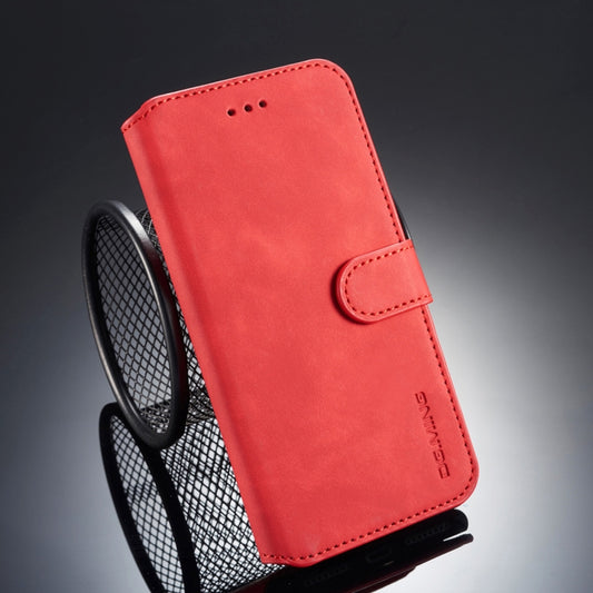 DG.MING Retro Oil Side Horizontal Flip Case for iPhone 8 Plus & 7 Plus, with Holder & Card Slots & Wallet (Red) - More iPhone Cases by DG.MING | Online Shopping UK | buy2fix