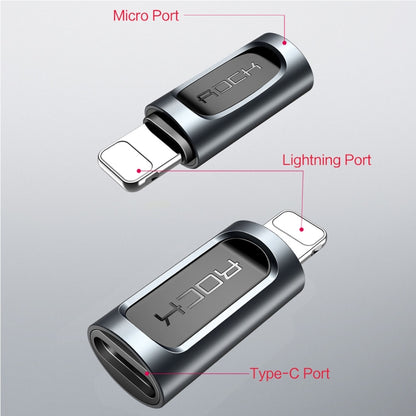 ROCK 2.1A Portable USB-C/Type-C to 8 Pin Audio Converter Earphone Adapter - Earphone Adapter by ROCK | Online Shopping UK | buy2fix