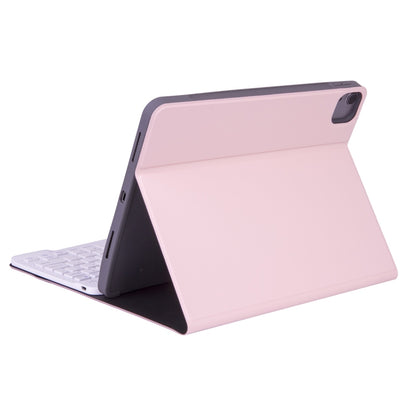 X-11BS Skin Plain Texture Detachable Bluetooth Keyboard Tablet Case for iPad Pro 11 inch 2020 / 2018, with Pen Slot & Backlight (Pink) - For iPad Pro by buy2fix | Online Shopping UK | buy2fix