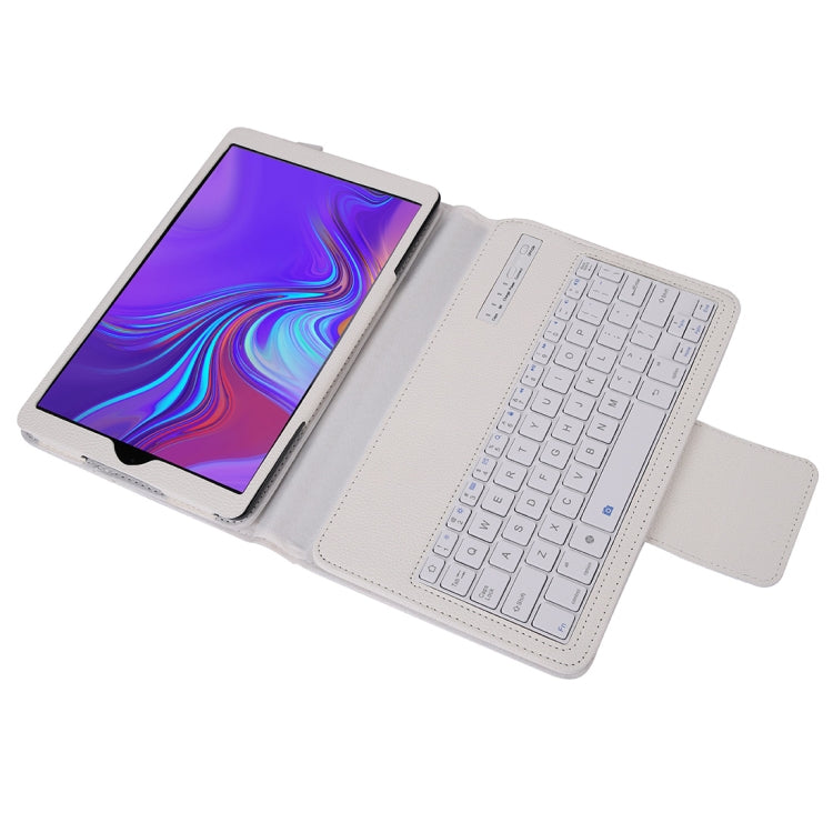 SA510 Detachable Bluetooth Keyboard + Litchi Texture PU Leather Tablet Case with Holder for Galaxy Tab A 10.1 (2019) T510/T515 (White) - Samsung Keyboard by buy2fix | Online Shopping UK | buy2fix