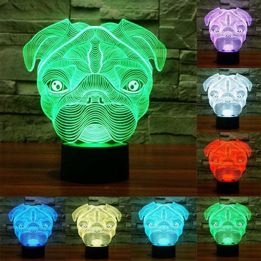 Dog Shape 3D Touch Switch Control LED Light , 7 Color Discoloration Creative Visual Stereo Lamp Desk Lamp Night Light - Novelty Lighting by buy2fix | Online Shopping UK | buy2fix