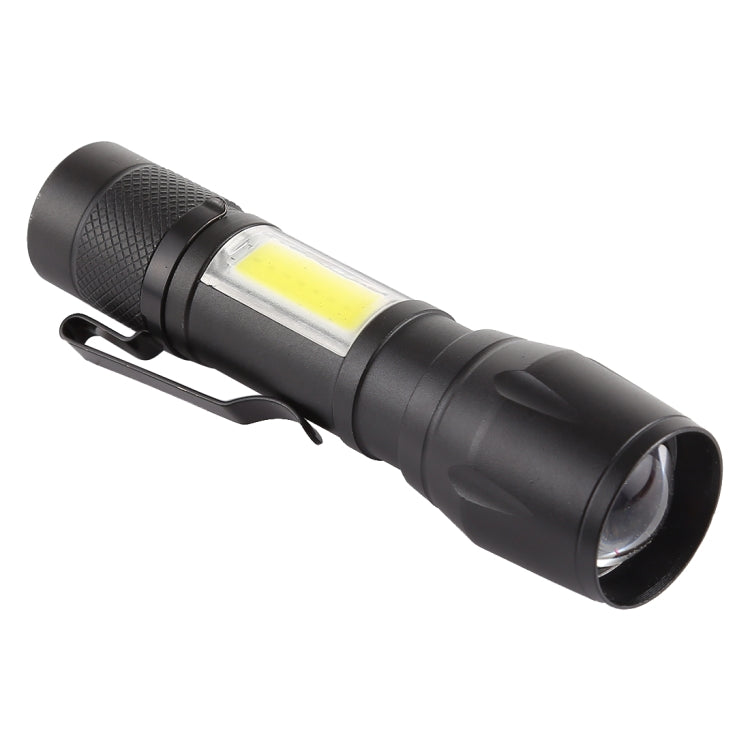 A3 USB Charging Waterproof Zoomable XPE + COB Flashlight with 3-Modes & Clip & Storage Box - LED Flashlight by buy2fix | Online Shopping UK | buy2fix