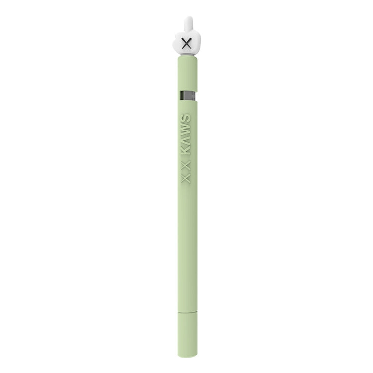 LOVE MEI For Apple Pencil 1 Middle Finger Shape Stylus Pen Silicone Protective Case Cover (Green) - Pencil Accessories by LOVE MEI | Online Shopping UK | buy2fix