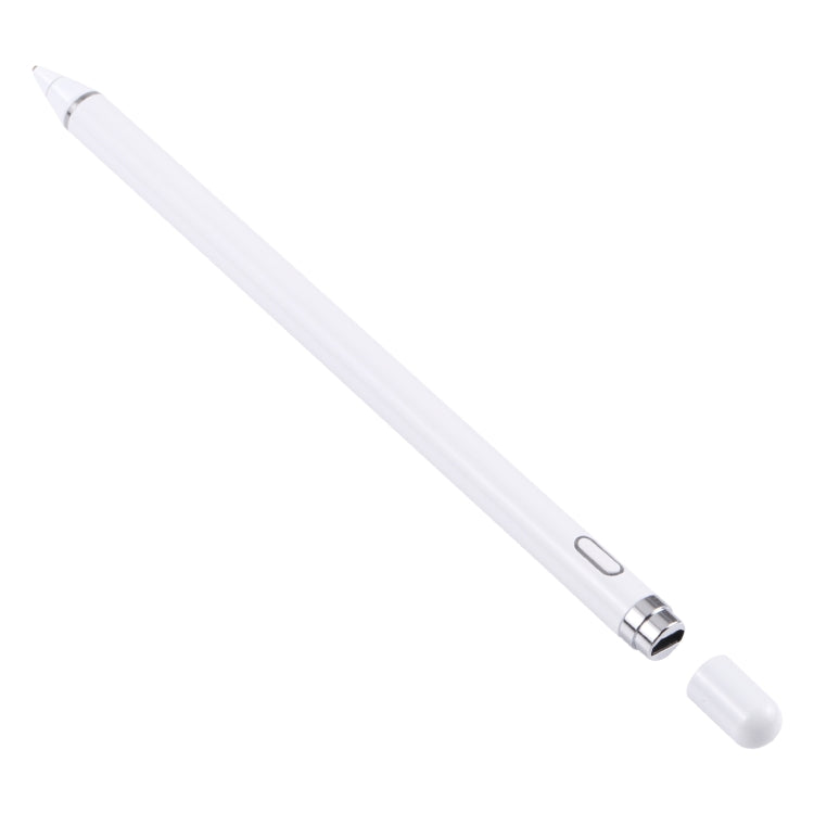 Pencil Universal Rechargeable Active Capacitive Stylus Pen with Magnetic Cap(White) - Stylus Pen by buy2fix | Online Shopping UK | buy2fix