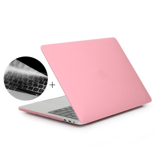 ENKAY Hat-Prince 2 in 1 Frosted Hard Shell Plastic Protective Case + Europe Version Ultra-thin TPU Keyboard Protector Cover for 2016 MacBook Pro 13.3 Inch without Touch Bar (A1708) (Pink) - MacBook Pro Cases by ENKAY | Online Shopping UK | buy2fix