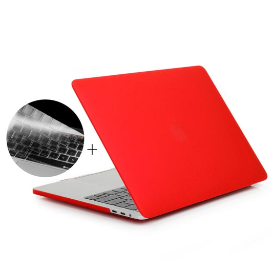 ENKAY Hat-Prince 2 in 1 Frosted Hard Shell Plastic Protective Case + Europe Version Ultra-thin TPU Keyboard Protector Cover for 2016 MacBook Pro 13.3 Inch without Touch Bar (A1708) (Red) - MacBook Pro Cases by ENKAY | Online Shopping UK | buy2fix