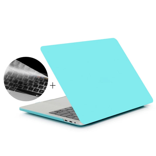 ENKAY Hat-Prince 2 in 1 Frosted Hard Shell Plastic Protective Case + Europe Version Ultra-thin TPU Keyboard Protector Cover for 2016 MacBook Pro 15.4 Inch with Touch Bar (A1707) (Blue) - MacBook Pro Cases by ENKAY | Online Shopping UK | buy2fix