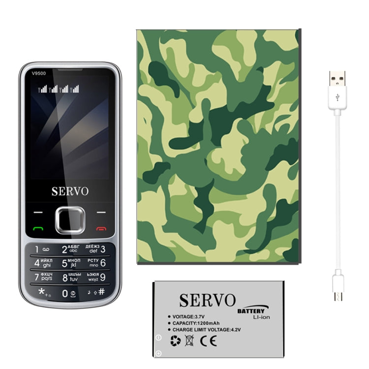 SERVO V9500 Mobile Phone, Russian Key, 2.4 inch, Spredtrum SC6531CA, 21 Keys, Support Bluetooth, FM, Magic Sound, Flashlight, GSM, Quad SIM(Black) - SERVO by SERVO | Online Shopping UK | buy2fix