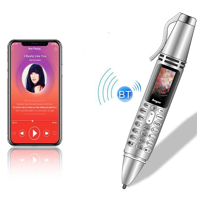 AK007 Mobile Phone, Multifunctional Remote Noise Reduction Back-clip Recording Pen with 0.96 inch Color Screen, Dual SIM Dual Standby, Support Bluetooth, GSM, LED Light, Handwriting (Silver) - Others by buy2fix | Online Shopping UK | buy2fix