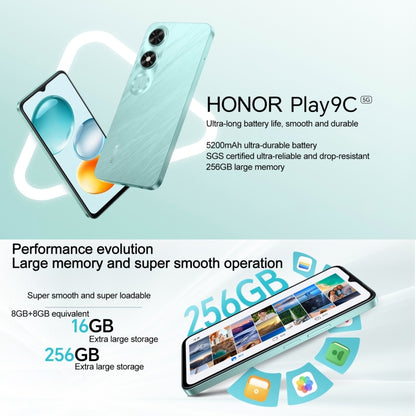 Honor Play9C 5G, 6GB+128GB, Side Fingerprint, 6.56 inch MagicOS 8.0 Dimensity 6100+ Octa Core, Network: 5G, OTG, Not Support Google Play (Blue) - Honor by Huawei | Online Shopping UK | buy2fix