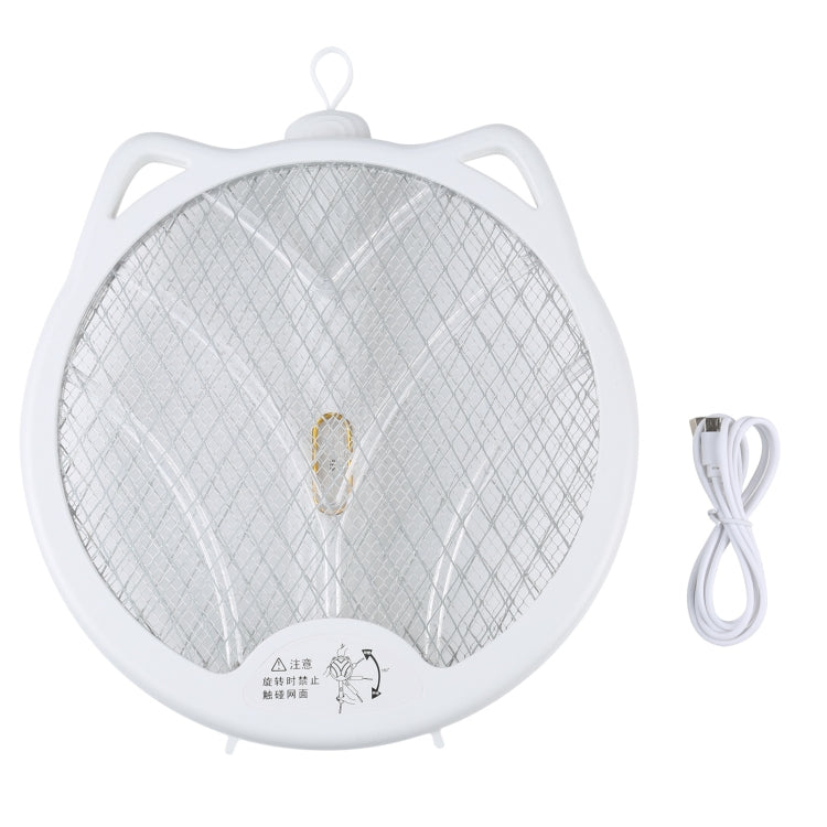 Cat Ear Rotary Electric Mosquito Swatter (White) - Fly Swatter by buy2fix | Online Shopping UK | buy2fix