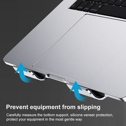 HZ13 Foldable Multi-angle Aluminum Alloy Laptop Fan Cooling Bracket - MacBook Holder by buy2fix | Online Shopping UK | buy2fix