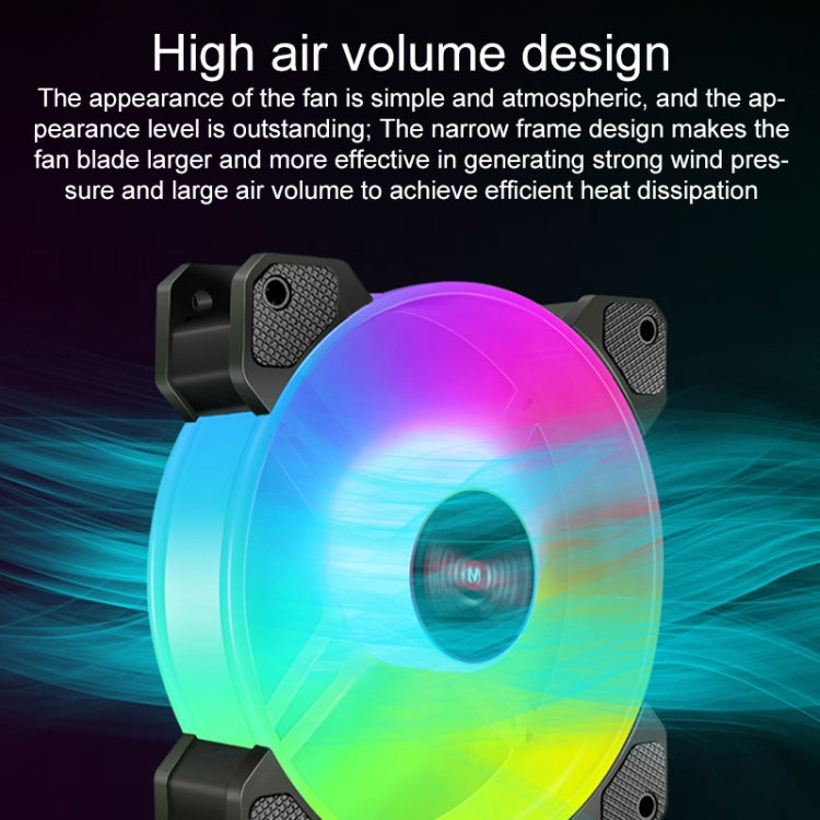 COOLMOON CM-JD1 Jade Ring RGB Case Cooler (Black) - Fan Cooling by COOLMOON | Online Shopping UK | buy2fix