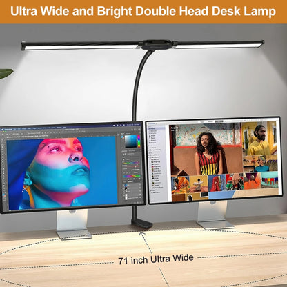 PULUZ Gooseneck Tube LED Fill Light Double Head Clip Desk Lamp (Black) - Selfie Light by PULUZ | Online Shopping UK | buy2fix