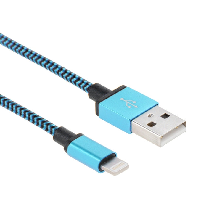 2m Woven Style 8 Pin to USB Sync Data / Charging Cable(Blue) - Normal Style Cable by buy2fix | Online Shopping UK | buy2fix