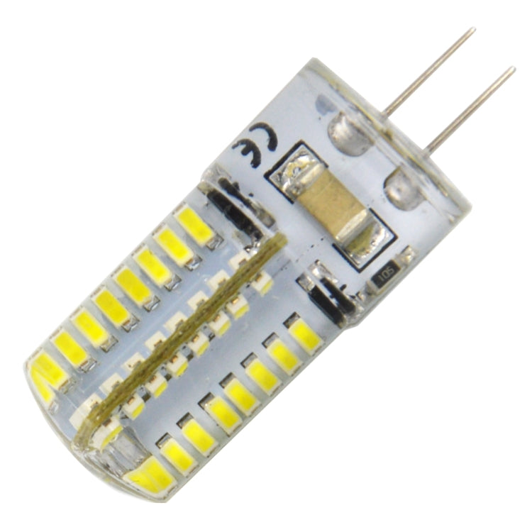 G4 4W 200LM  Silicone Corn Light Bulb, 64 LED SMD 3014, White Light, AC 220V - LED Blubs & Tubes by buy2fix | Online Shopping UK | buy2fix