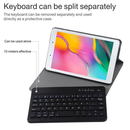 Ultra-thin Detachable Magnetic Bluetooth Keyboard Leather Tablet Case for Galaxy Tab A 8.0 2019 P200 / P205, with Holder(Black) - Samsung Keyboard by buy2fix | Online Shopping UK | buy2fix