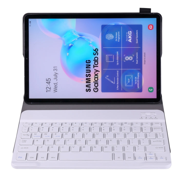 A860 For Samsung Galaxy Tab S6 10.5 inch T860 / T865 Detachable Bluetooth Keyboard Tablet Case with Pen Holder Elastic Strap (Rose Gold) - Samsung Keyboard by buy2fix | Online Shopping UK | buy2fix