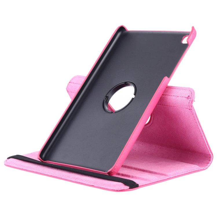 Litchi Texture Horizontal Flip 360 Degrees Rotation Leather Case for Galaxy Tab A 8 (2019) / P200 / P205, with Holder (Rose Red) - Tab A 8.0 & S Pen (2019) P200/P205 by buy2fix | Online Shopping UK | buy2fix