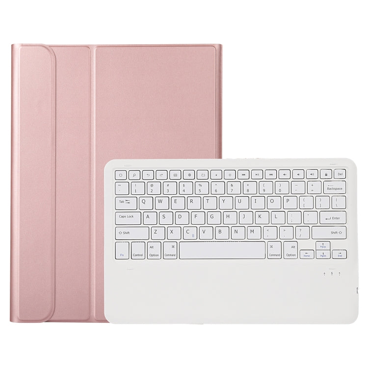 A970B Detachable Bluetooth Keyboard Ultrathin Horizontal Flip Leather Tablet Case with Pen Slot for Samsung Galaxy Tab S7 FE T730 / T736 / S7+ T970 / T975 / T976(Rose Gold) - Samsung Keyboard by buy2fix | Online Shopping UK | buy2fix