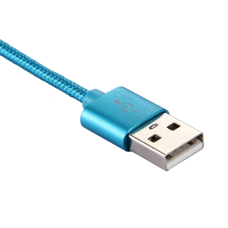 Knit Texture USB to USB-C / Type-C Data Sync Charging Cable, Cable Length: 1m, 3A Total Output, 2A Transfer Data(Blue) - USB-C & Type-C Cable by buy2fix | Online Shopping UK | buy2fix