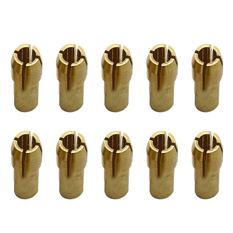 10 PCS Three-claw Copper Clamp Nut for Electric Mill Fittings，Bore diameter: 3.2mm - Hex Key & Spanner by buy2fix | Online Shopping UK | buy2fix