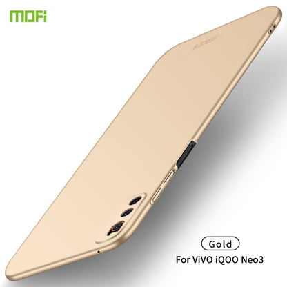 For Vivo iQOO Neo 3 MOFI Frosted PC Ultra-thin Hard Case(Gold) - vivo Cases by MOFI | Online Shopping UK | buy2fix