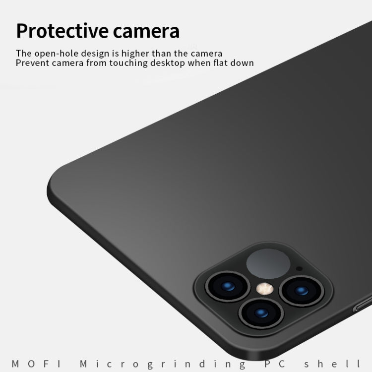 For iPhone 12 Pro Max MOFI Frosted PC Ultra-thin Hard Case(Black) - iPhone 12 Pro Max Cases by MOFI | Online Shopping UK | buy2fix