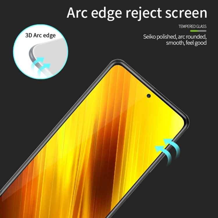 For Xiaomi POCO X3 / X3 NFC PINWUYO 9H 3D Curved Full Screen Explosion-proof Tempered Glass Film(Black) -  by PINWUYO | Online Shopping UK | buy2fix